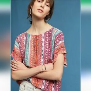 Maeve Colorful Patterned Women's Top